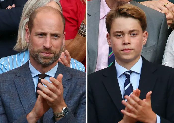 "Prince William with Prince George in a portrait"
