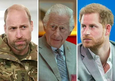 "Prince William, King Charles, and Prince Harry together"