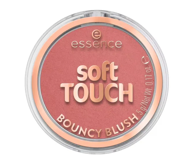 Soft Touch Bouncy Blush for a radiant glow.