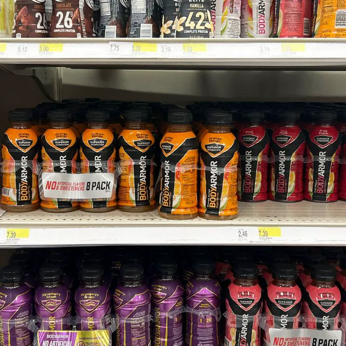 "Sports drinks available at Target"