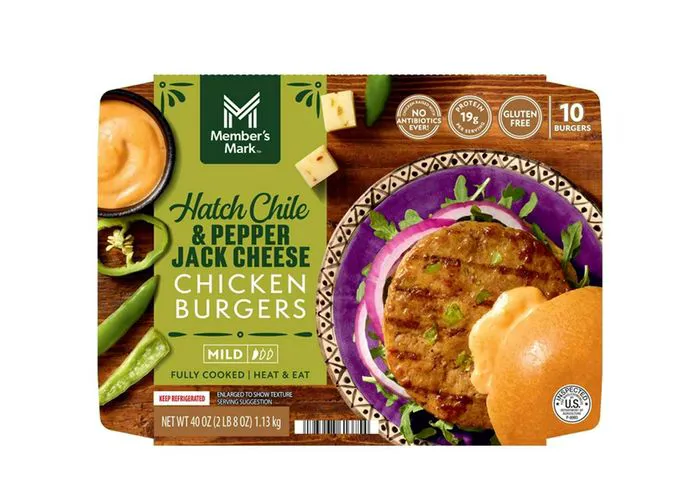 "Hatch Chile Pepper Jack Cheese Chicken Burger"