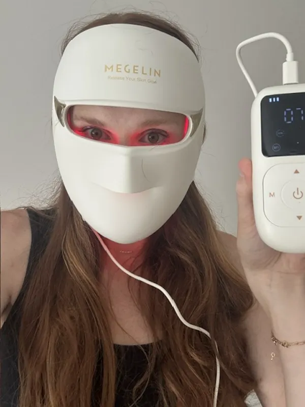 Woman relaxing with a face mask on