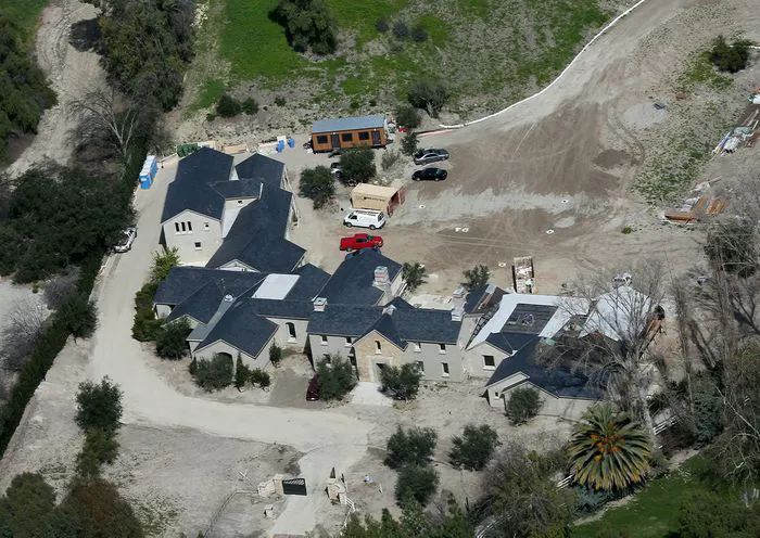 "Kim Kardashian and Kanye West at Hidden Hills mansion"