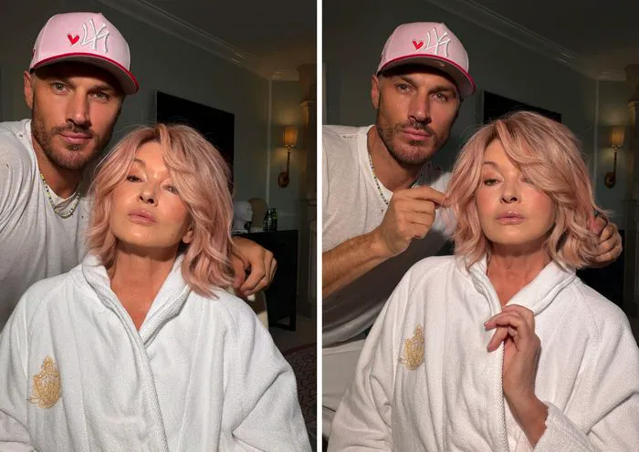 Martha Stewart Chris Appleton makeover pink hair
