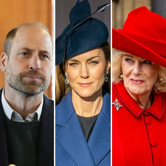 Prince William, Kate Middleton, and Queen Camilla at a royal event.