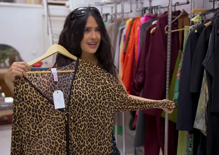 Salma Hayek and daughter Valentina vintage shopping