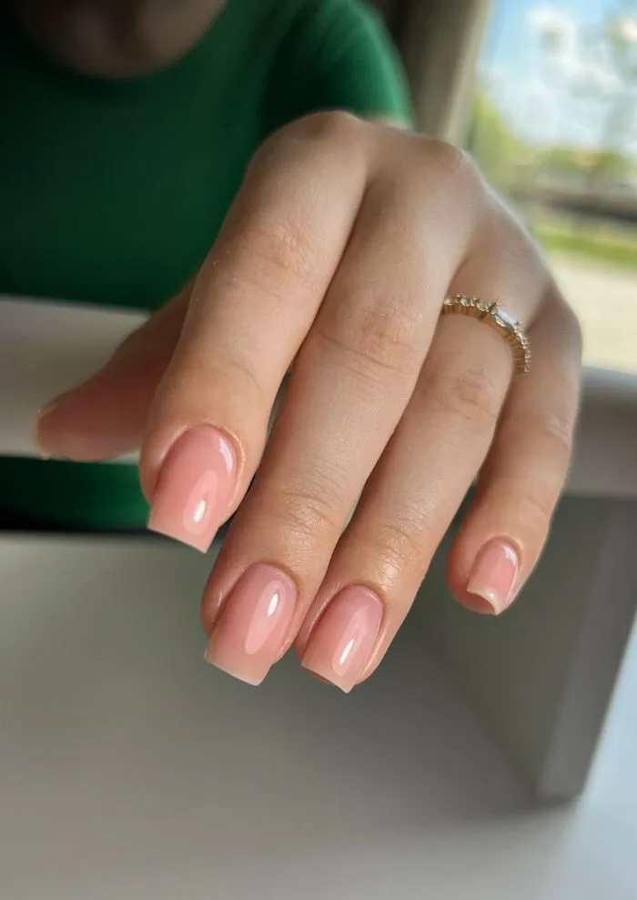 "Ukrainian manicure example with clean cuticles"