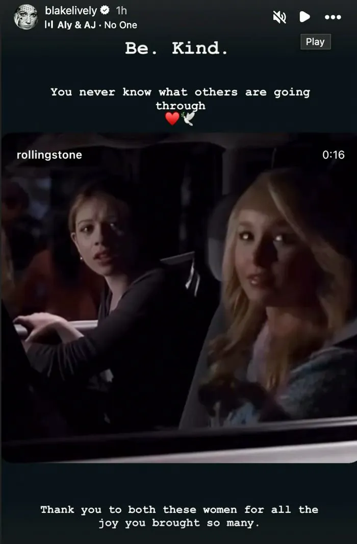 "Blake Lively tribute to Hayden Panettiere on Instagram"