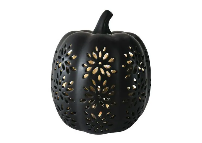 "Ceramic Pierced Pumpkin decor"