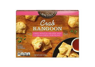 "Crab Rangoon appetizer on a table"
