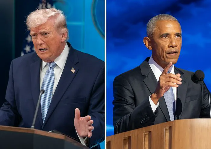 Donald Trump and Barack Obama