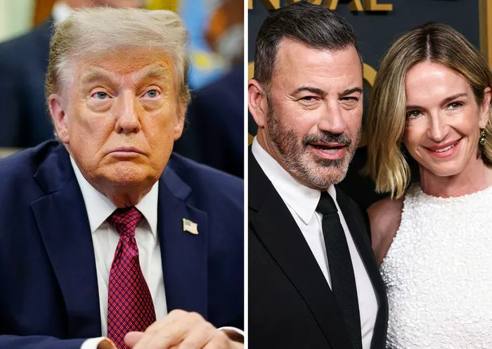 "Jimmy Kimmel and Molly McNearney discussing their views on Donald Trump"
