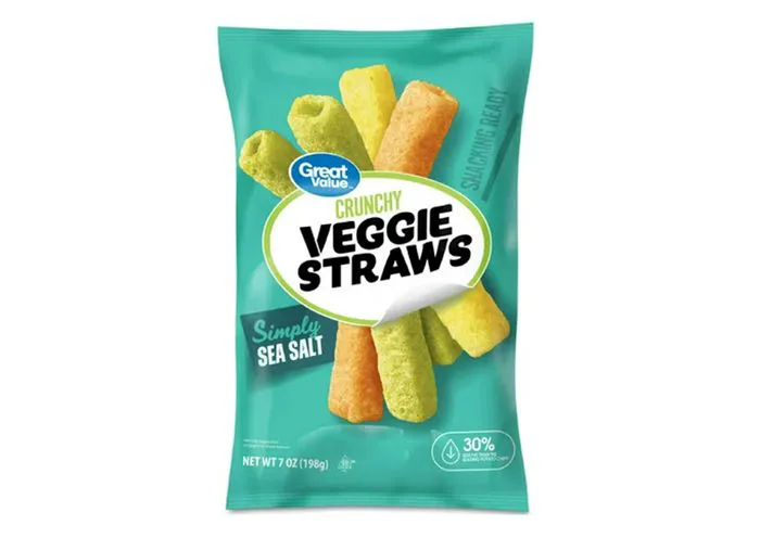 "Great Value Veggie Straws package"