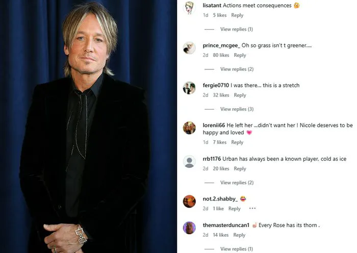 Keith Urban Page Six comments