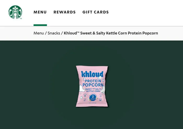 Khloe Kardashian Khloud popcorn at Starbucks