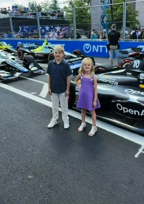 "Lara Trump with her children at the Freedom 250 Grand Prix"