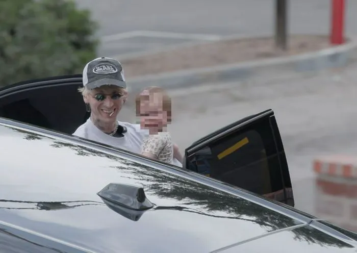 Machine Gun Kelly and daughter Saga Blade