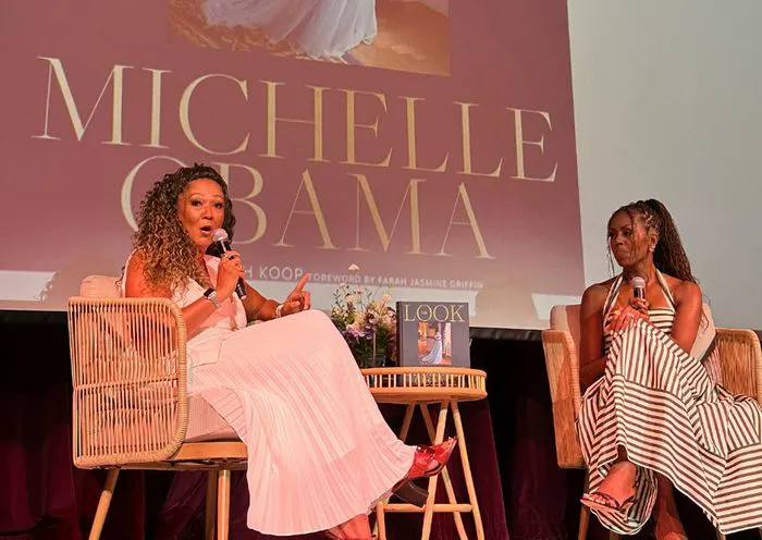 Michelle Obama stripe dress