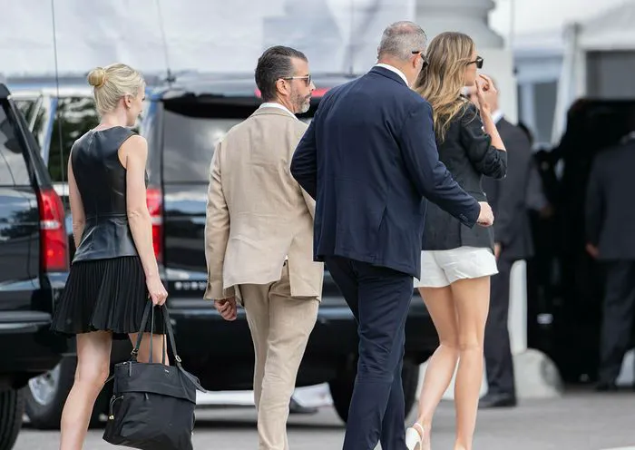 Natalie Harp with Donald Trump Jr. and Bettina Anderson at an event.