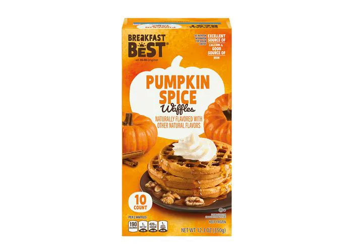 "Pumpkin Spice Waffles from Aldi"