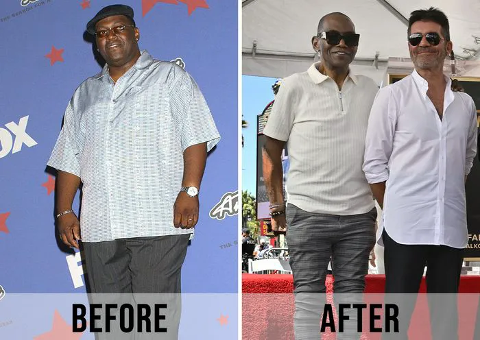 "Before and after photos of Randy Jackson's weight loss"
