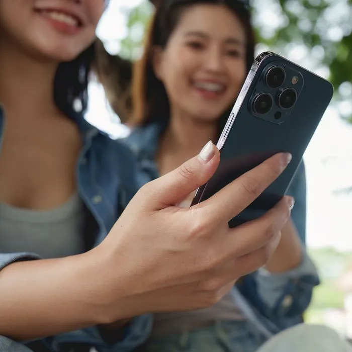 "Using an iPhone outside in natural light."