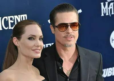 "Angelina Jolie and Brad Pitt at an event in 2014"