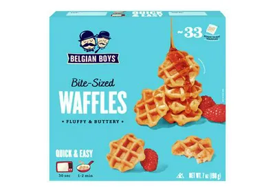 Belgian mini waffles from Costco, perfect for breakfast or snacks.