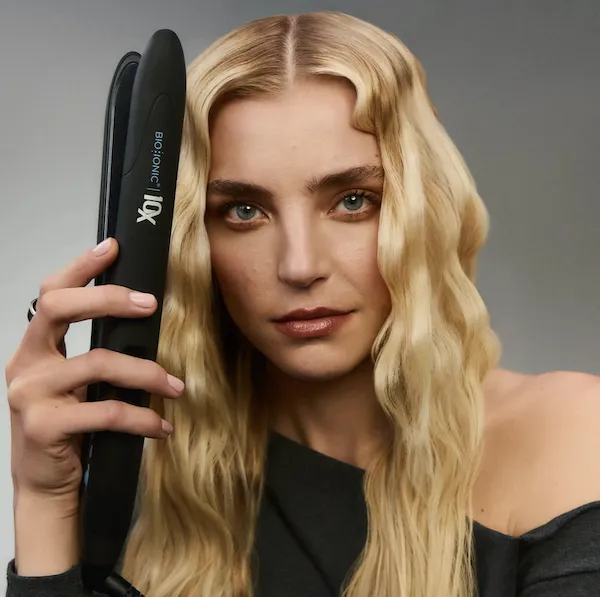 "Bio Ionic 10X Styling Iron close-up"