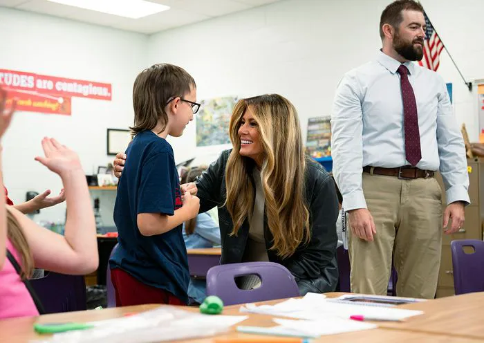 Melania Trump visits Mountain View Elementary School