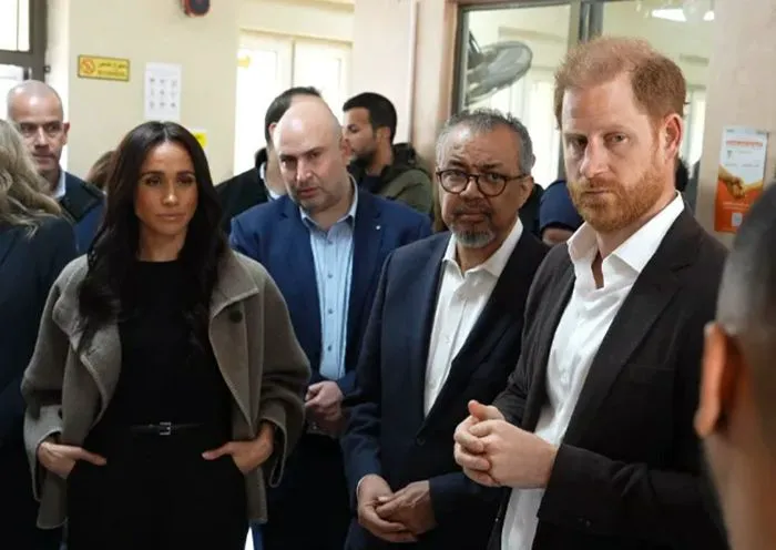 Harry and Meghan visiting a refugee camp in Jordan