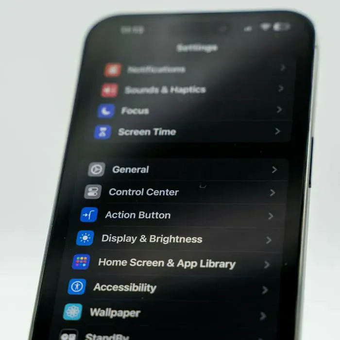 "Smartphone settings screen displaying privacy options"