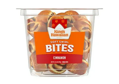 Kings Hawaiian soft swirl cinnamon bites, a sweet indulgence.