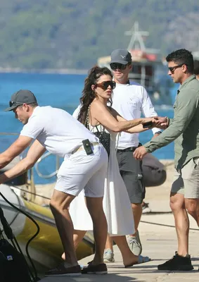 "Lauren Sánchez in a White Lace-Up Chloé Dress"