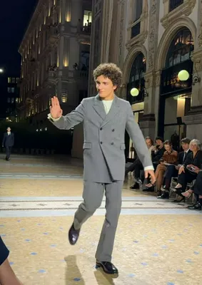 "Levi McConaughey walking the runway at Vogue World"