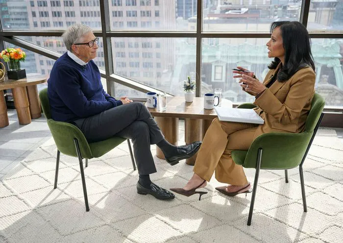 "Bill Gates during his interview on Meet the Press"
