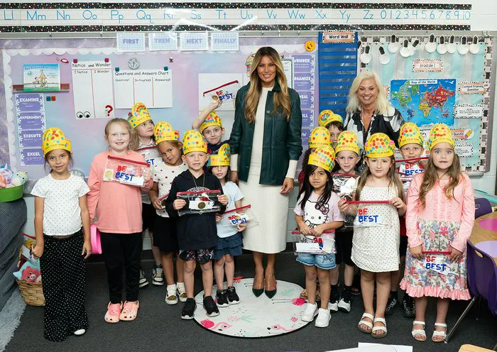 Melania Trump visits Mountain View Elementary School