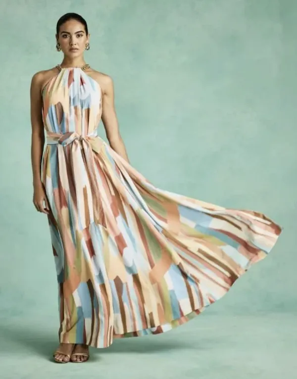 "Olivela Helmut Lang Stretch Jersey Twisted Drape Dress"