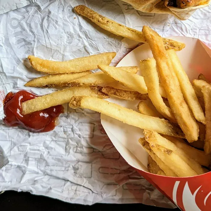"Wendy's french fries with ketchup"