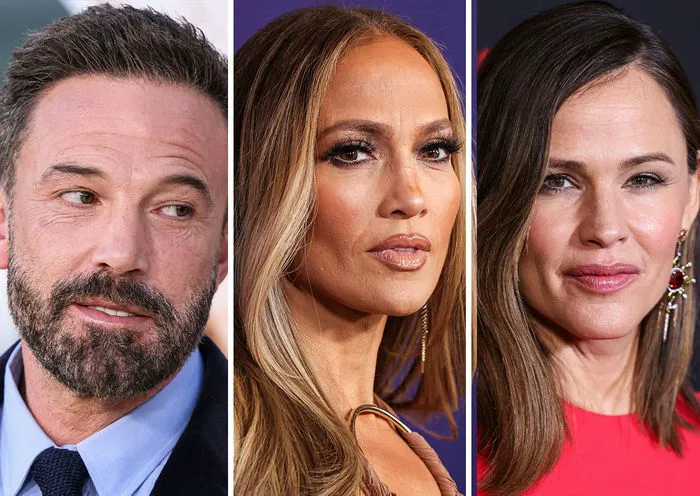 Ben Affleck with Jennifer Lopez and Jennifer Garner