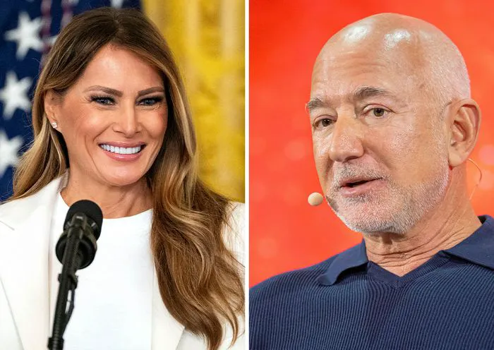 "Jeff Bezos with Melania Trump"