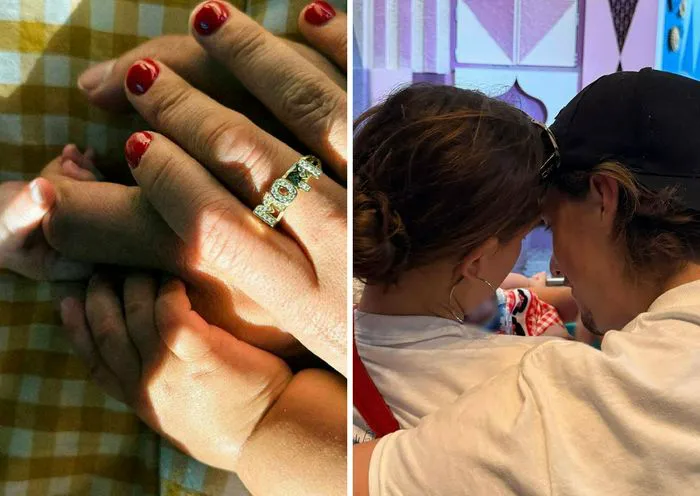 Millie Bobby Brown and Jake Bongiovi with kids