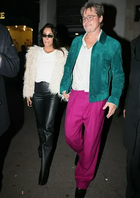 Brad Pitt and Ines de Ramon at James Blake concert in Paris.