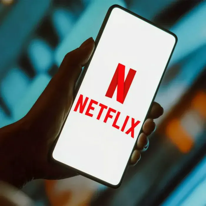 Netflix logo displayed on a smartphone screen