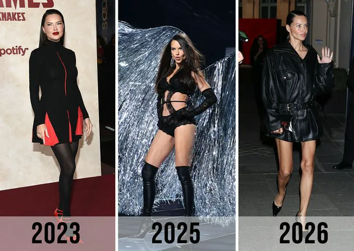 "Adriana Lima before and after weight loss comparison"