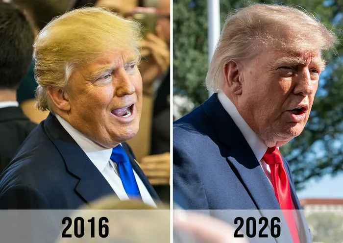 "Before and after of Donald Trump's hair"