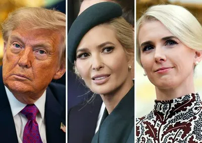 "Donald Trump with Ivanka Trump and Natalie Harp"