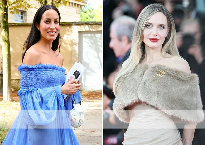 Ines de Ramon with Angelina Jolie at an event