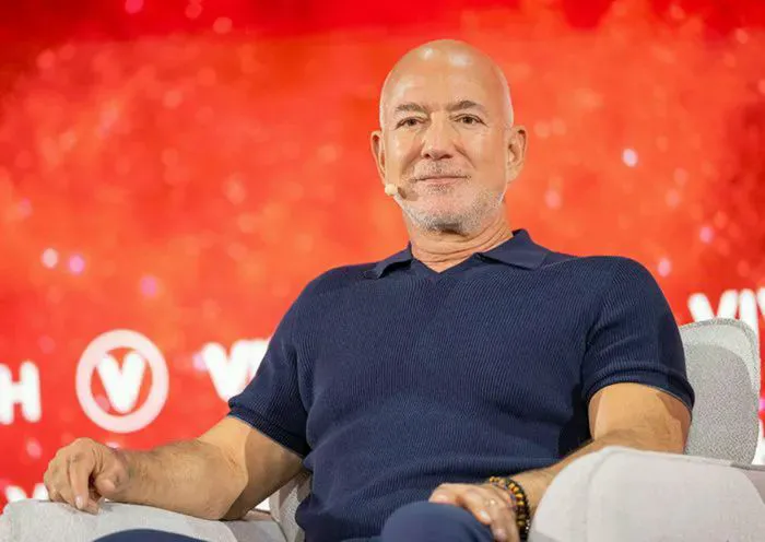 "Jeff Bezos speaking at Vivatech 2026 event"