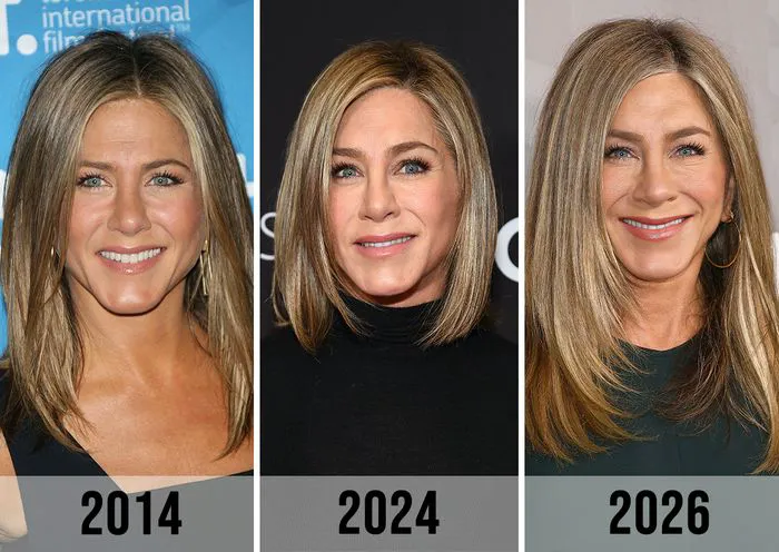 "Jennifer Aniston Before and After transformation photo"
